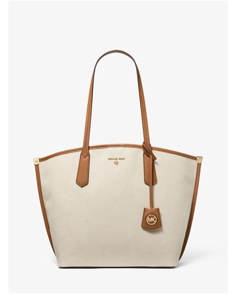 jane large canvas tote bag michael kors|Jane Large Canvas Tote Bag .